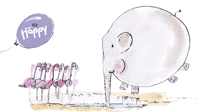 Les couches happy - fortes absorption